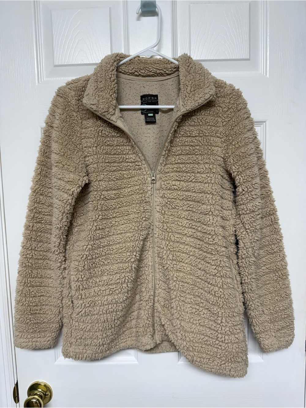 Roper Wear The West Women's Beige Sherpa Full Zip Jacket